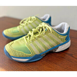 K-Swiss Hypercourt Express Clay Sneakers Women's Size 9 Sunny Lime/Blue/White